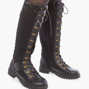 Tall quilted boots
